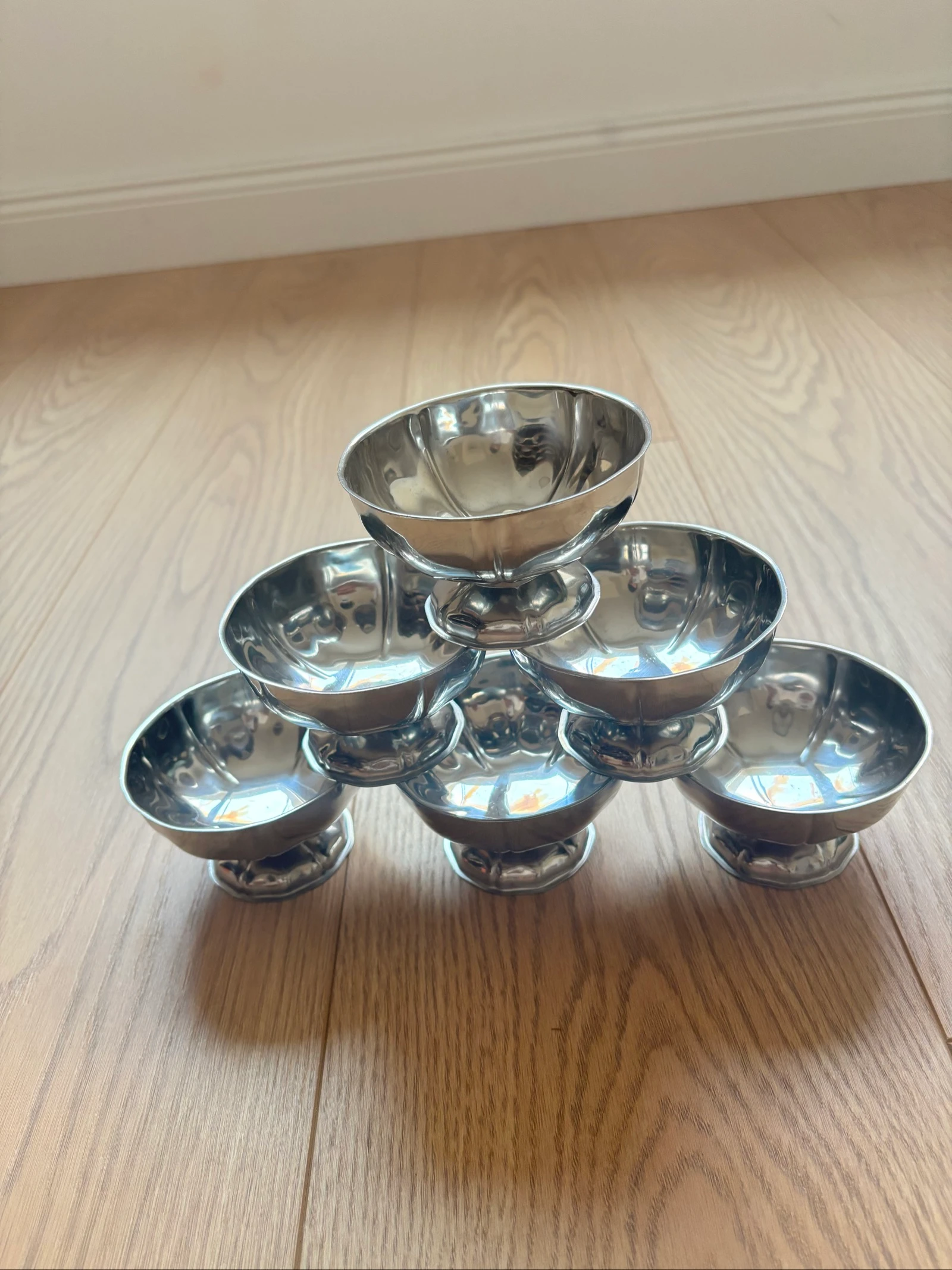 6 copos de inox 9 cm
